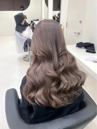 カラー 🍒ブリーチなし🍒 暖色🍒ユウナのヘアスタイル