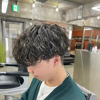 ショート カラー パーマ ヘアアレンジ メンズ SEIYA メンズパーマ職人のヘアスタイル