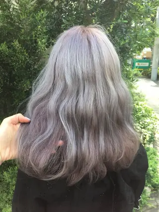 セミロング カラー 韓国ヘア🤍髪質改善 🇰🇷AKANEのヘアスタイル