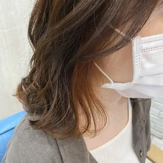 ミディアム カラー 🫧透け感⋆艶髪💎 山口アヤカのヘアスタイル