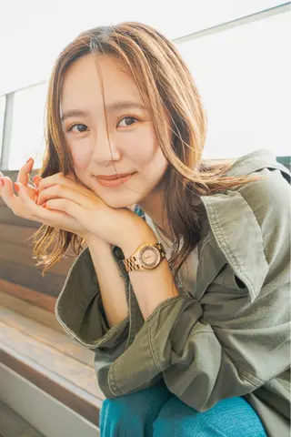 ミディアム 柳下 涼のヘアスタイル