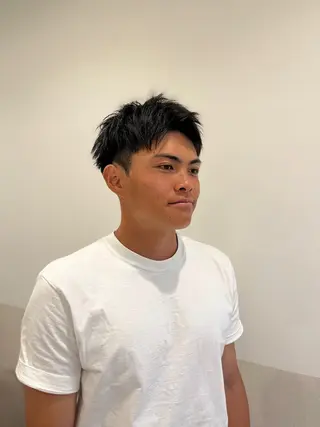 ショート メンズ 堤　葵生/透明感カラ ー/髪質改善縮毛矯正のヘアスタイル