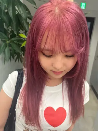 ミディアム カラー 赤み消しカラー/ ナチュラル/トモキのヘアスタイル