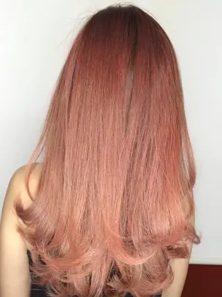 ロング カラー パーマ ヘアアレンジ チビ編み込みエクステ シールEXどぅ〜すのヘアスタイル