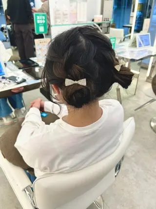 ミディアム ヘアアレンジ はるか/透明感カラー /ヘアアレンジ🤍のヘアスタイル