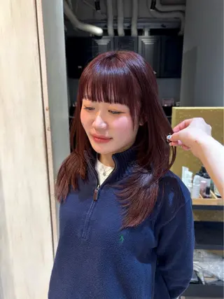 セミロング カラー レイヤー/nail COCOROのヘアスタイル