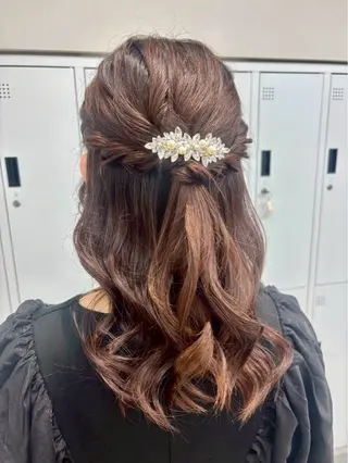 セミロング ヘアアレンジ エクステ🫧アレンジ ￤横浜  ももはのヘアスタイル