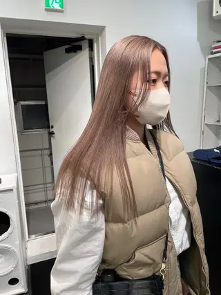 ロング カラー ヘアアレンジ 艶ハイトーン/ヘア アレンジAYAKAのヘアスタイル