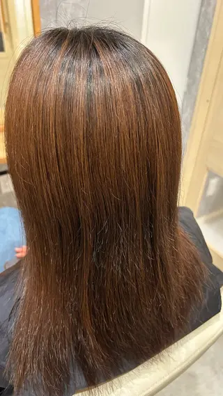 ロング カラー 似合わせ 顔周りYUUGAのヘアスタイル