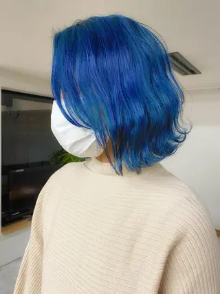 ミディアム カラー 山﨑 大暉【ダブルカラー】のヘアスタイル