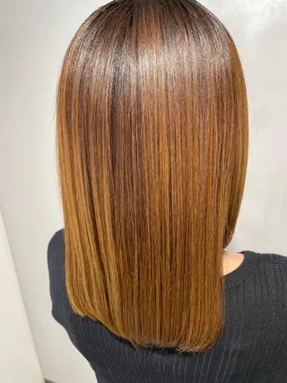 ミディアム 髪質改善イノアカラー 富澤ショウタのヘアスタイル