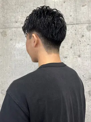 メンズ 切りっぱなしボブ/ ブリーチカラー/大塚のヘアスタイル