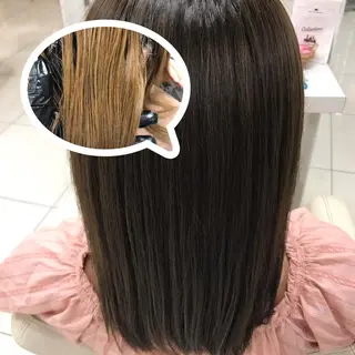 セミロング カラー 【暖色カラー特化】 中山由梨のヘアスタイル