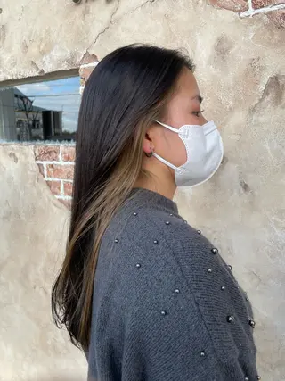 セミロング カラー ノンダメージサロン/ 豊中/美容室のヘアスタイル