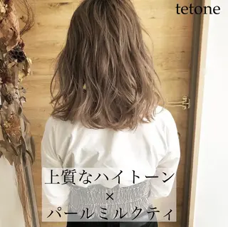 ミディアム カラー テトネ タカシのヘアスタイル