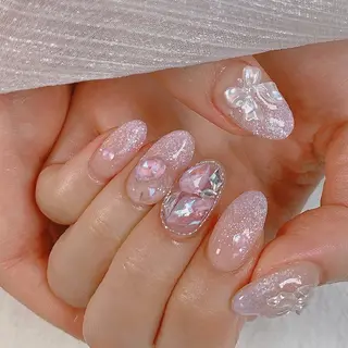 ネイル フィルイン・深爪矯正 長さ出し🎀のネイルデザイン