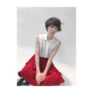 ショート カラー パーマ 最上 幸司郎のヘアスタイル