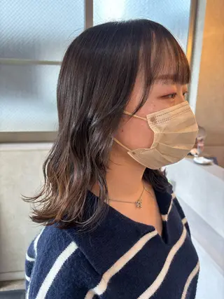 セミロング 💜髪質改善/ 艶カラー/ミナ🩷のヘアスタイル