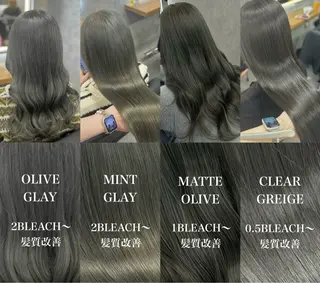 ロング カラー 透明感グレージュ/ YUNAのヘアスタイル