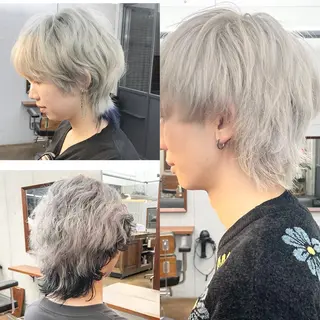 ショート カラー メンズ ✂︎ウルフ・ショート ✂︎MIKUNIのヘアスタイル