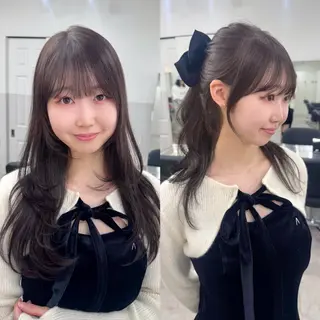 セミロング カラー 💕韓国レイヤー× 髪質改善　宮内諒のヘアスタイル