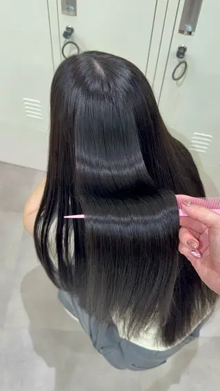 ロング 韓国レイヤー 🎀ダブルカラーのヘアスタイル