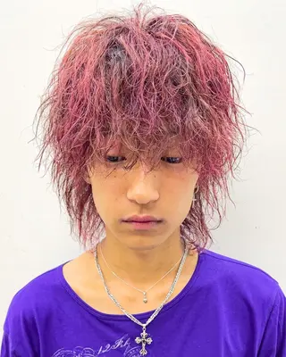 カラー パーマ メンズ 森本裕/オーナー/ スパイラルパーマのヘアスタイル