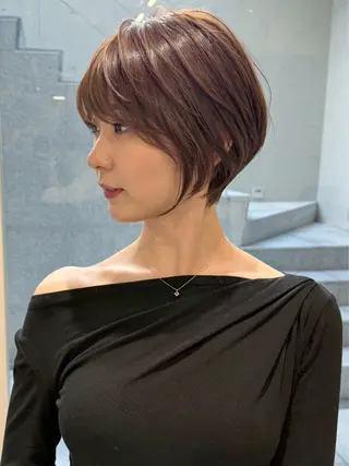 ショート 1日数名限定/似合わ ショート+艶カラー✨のヘアスタイル