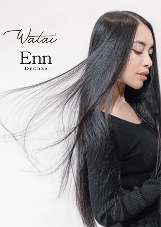 セミロング Watai 艶髪 當間 大知のヘアスタイル