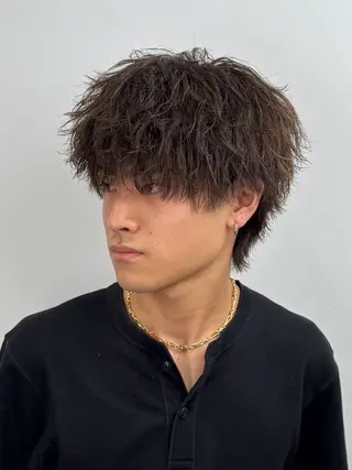 ミディアム カラー メンズ 榮 祈和人のヘアスタイル