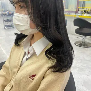 セミロング カラー ヘアアレンジ mai🍑暖色カラー /レイヤー💖のヘアスタイル