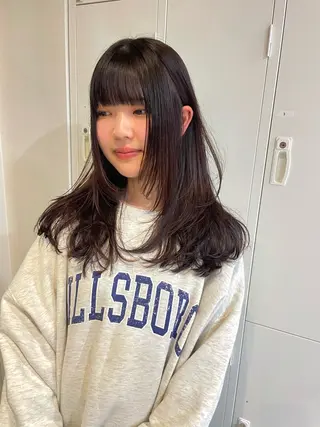 セミロング 韓国/透明感 Veluaのヘアスタイル