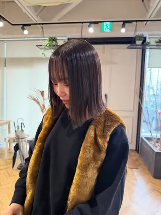 セミロング 【yate'】 暖色/ボブ Noanのヘアスタイル