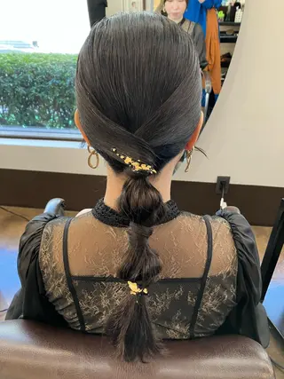 ロング ヘアアレンジ 勝野 麻美のヘアスタイル