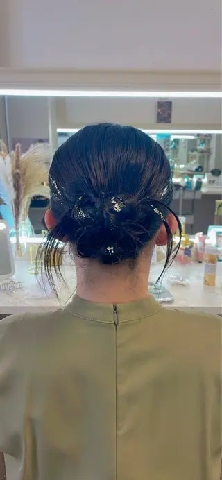 セミロング 六本木0分ヘアセット ヘアメイクのヘアスタイル