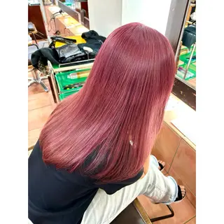 セミロング カラー ヘアアレンジ 🦋エクステ/透明感 カラー🦋宮川莉央のヘアスタイル
