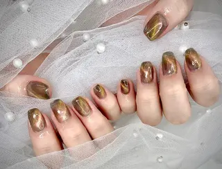 ネイル I-nailロング /ワンホン/キラキラのネイルデザイン