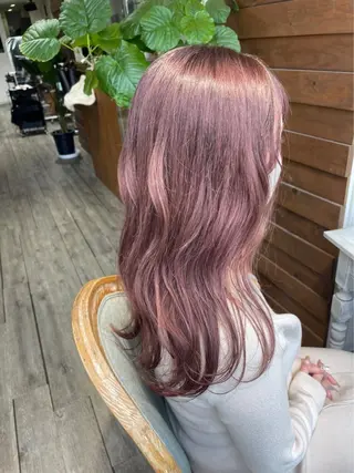 セミロング カラー exfa sakura🪞のヘアスタイル