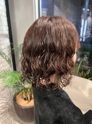 ミディアム パーマ ショートカット✨/ 木下明哉のヘアスタイル
