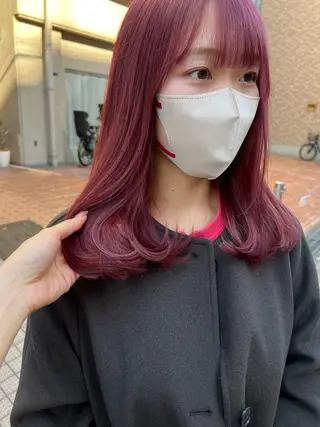 ロング カラー 谷町/Le'a /竹原しおなのヘアスタイル