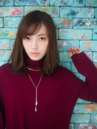 ミディアム カラー パーマ 松島祐介【店長／ トップディレクター】のヘアスタイル