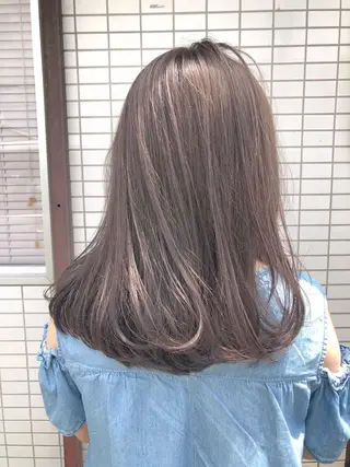セミロング カラー ⭐️横浜ブリーチ特化 美容師 堤涼⭐️のヘアスタイル