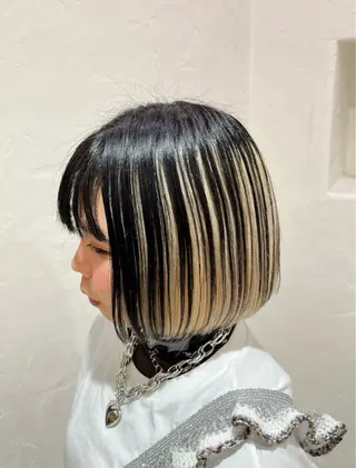カラー 上𦚰 慶のヘアスタイル