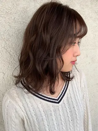 セミロング 沖縄メンズパーマ/ TSUME🌈のヘアスタイル