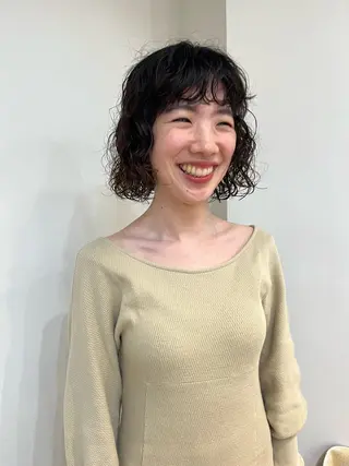 ショート パーマ ボブパーマ/パーマ ウルフパーマのヘアスタイル
