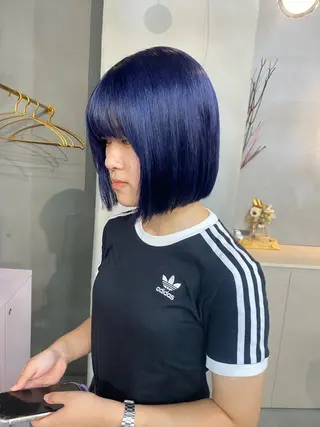 ミディアム カラー 前橋 姫奈のヘアスタイル