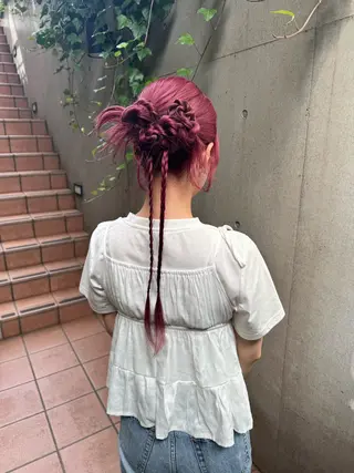 ロング ヘアアレンジ 🎗️【ヘアセット 美眉】吉川玲🎗️のヘアスタイル