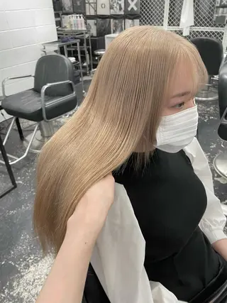 ロング カラー ヘアアレンジ 艶ハイトーン/ヘア アレンジAYAKAのヘアスタイル