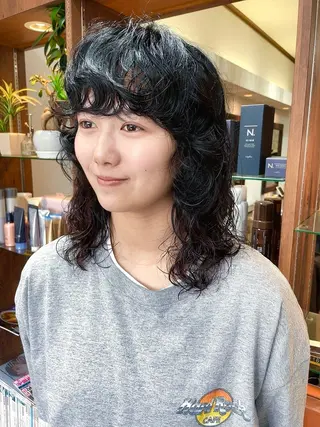 セミロング カラー パーマ hair  cruise piece所属・kohei 【期間限定募集】のヘアスタイル