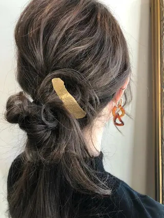 ロング カラー ヘアアレンジ 🌷nanase🌷 gally hairのヘアスタイル